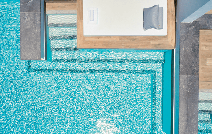 Swim Up White Room, Aerial Pool